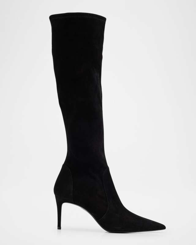 Stuart Power Suede Stiletto Knee Boots